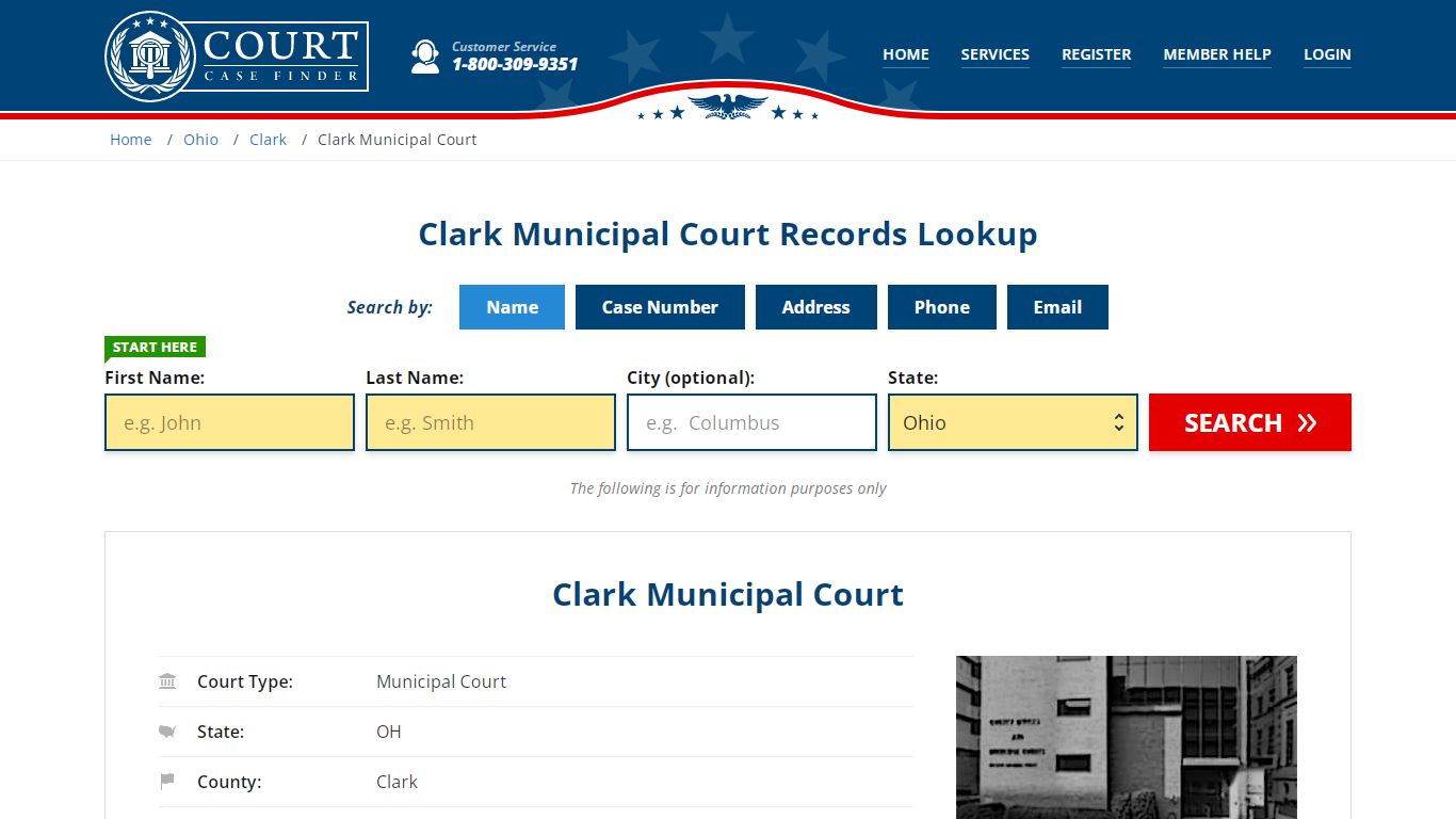 Clark Municipal Court Records | Clark, Clark County, OH Court Case Lookup
